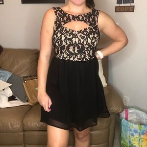 Black and blush dress